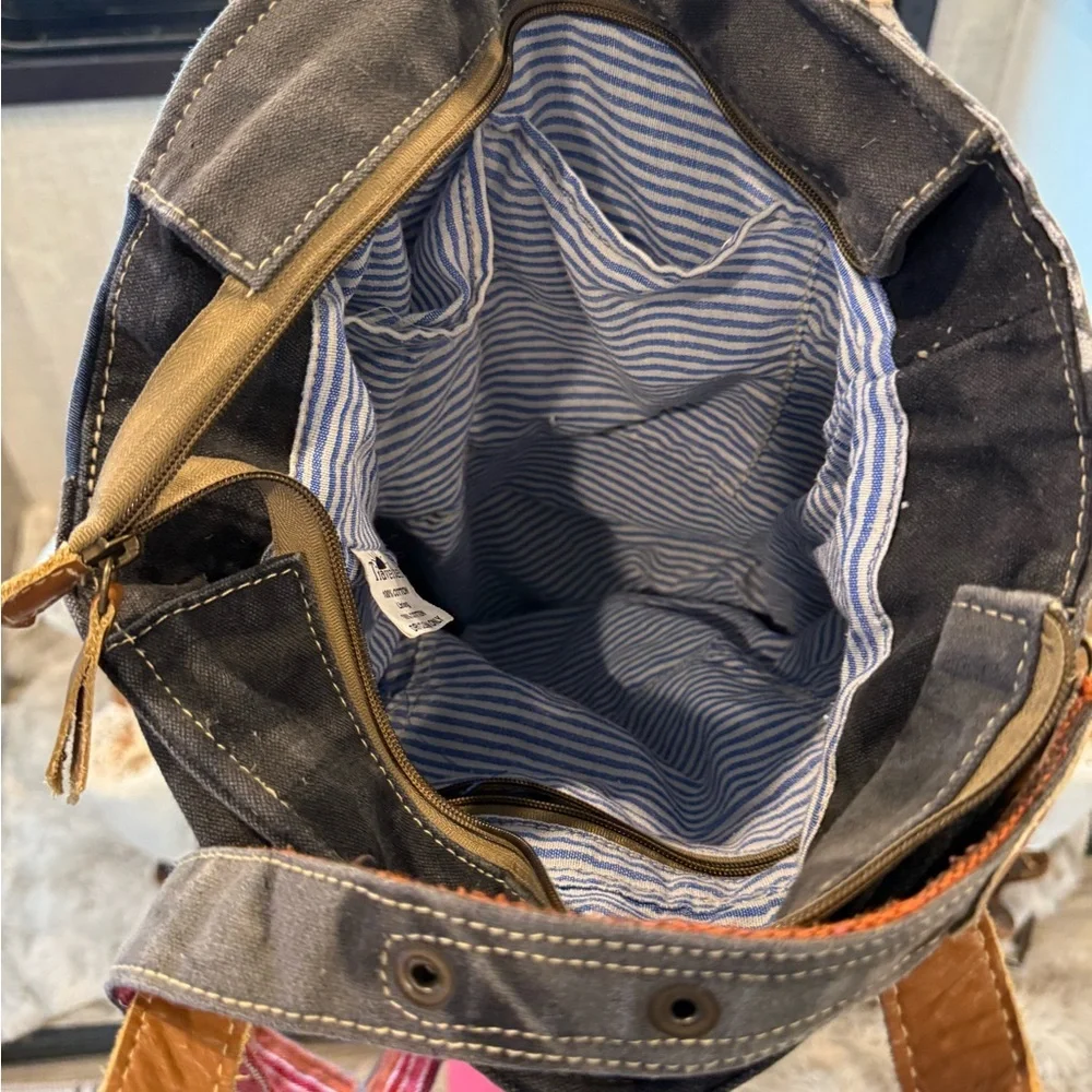 Boho Patchwork Crossbody Tote in Multicolor